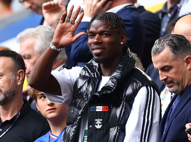 Paul Pogba was in the stands for France’s Euro 2024 last-16 tie against Belgium (Shutterstock)