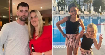 Shannen Morgan, Shane Roller (left) and their two children Lillie and Rubie (right) died in a horrific car crash on Sunday(Pictures: West Yorkshire Police)