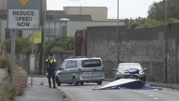 The incident occurred shortly before 1am on the coast road in Baldoyle. The car involved in the collision failed to remain at the scene. Picture: Sam Boal Collins Photos