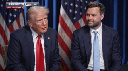 Former President Donald Trump and JD Vance slammed the Democratic Party for leading a “coup” against President Biden.Fox News