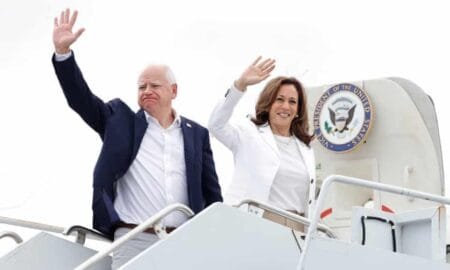 Kamala Harris and Tim Walz