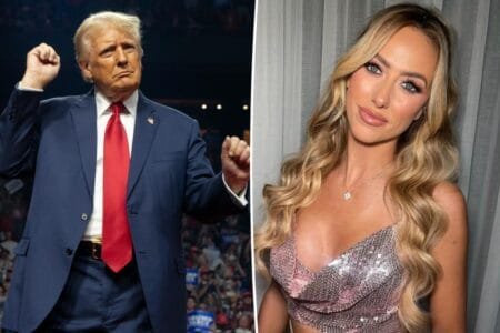 Brittany Mahomes clapped back at haters Friday night after being ripped apart online for “liking” an Instagram post by Donald Trump. Instagram/ Brittany Mahomes