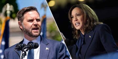 JD Vance and Kamala Harris