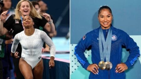 Jordan Biles posted a trio of bikini pics on Instagram following the 2024 Olympics