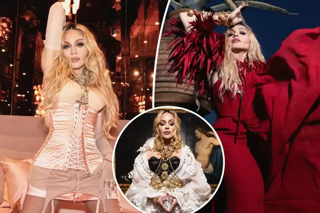 Madonna went for a sultry look in a Dolce & Gabbana photo shoot to celebrate her birthday last week. madonna/Instagram