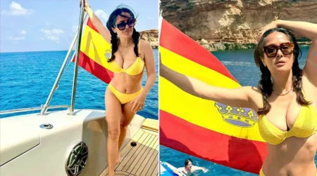 Salma Hayek Yellow Bikini M10news