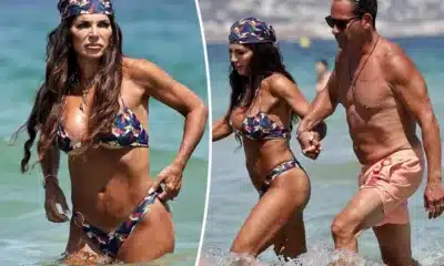 Teresa Giudice soaked up the sun at a beach in Ibiza with her husband, Luis Ruelas, on Monday. BACKGRID