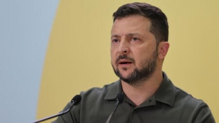 Ukraine President Volodymyr Zelensky declared late Monday that the “war is coming home” to Russia after the Kremlin has “brought war to others.” Global Images Ukraine via Getty Images