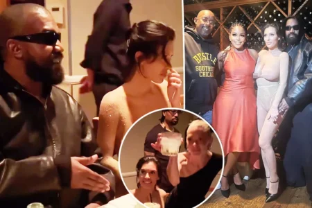 Bianca Censori was practically in her birthday suit while out to dinner with friends in Los Angeles on Thursday. johnmonopoly/Instagram