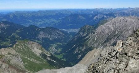 A view into Brandnertal where a plane has crashed (Picture: Wikipedia)