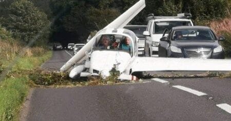 The pair could be seen looking out of the window following the plane crash (Picture: Mila Vukelic/ SWNS)