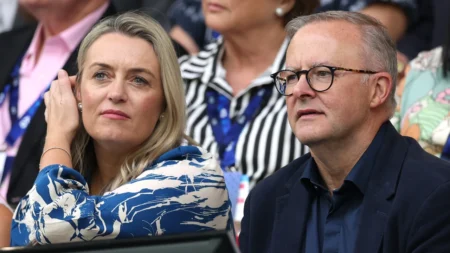 Anthony Albanese has described Jodie Haydon as a "very dear partner". Picture: Clive Brunskill/Getty Images