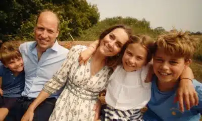 Britain's Prince William and Kate Middleton with their children: Prince George (right), Princess Charlotte (second right) and Prince Louis (left). Kate said she has finished chemotherapy. Picture: Will Warr/Kensington Palace/PA Wire