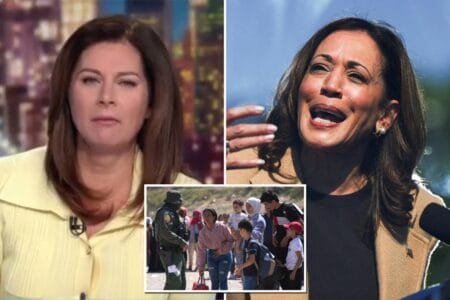 CNNs Erin Burnett appeared taken aback during Mondays broadcast over Kamala Harris past policy positions