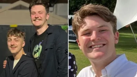 Charlie Saywell, 25, died after he fell into the River Medway, in Chatham, Kent (Picture: GoFundMe/Kent Police)