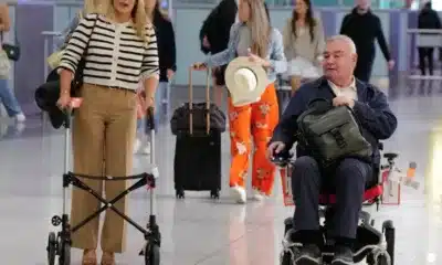 Eamonn Holmes and girlfriend Katie Alexander arrived at Barcelona airportCredit Andrew Styczynski