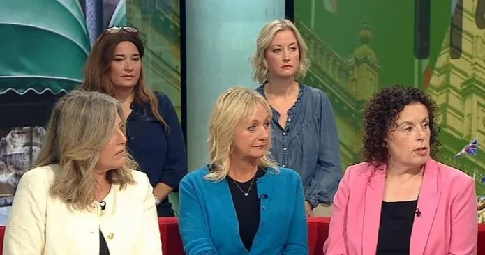 Five women Lindsay bottom row centre shared their ordeals on BBC Breakfast Credit BBC