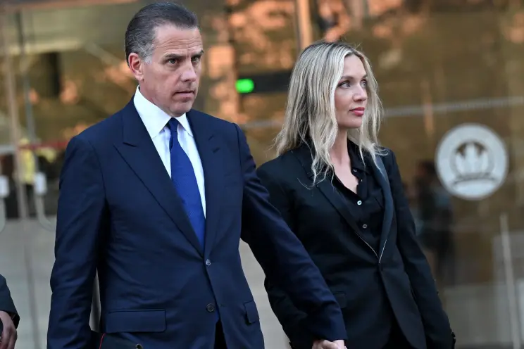 Hunter Biden and his wife Melissa Cohen leaving court in Los Angeles after he pleaded guilty to tax evasion charges on Sept. 5, 2024. Photo by ROBYN BECK/AFP via Getty Images