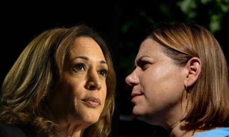 Kamala Harris speaks during a campaign event in Pittsburgh, Pennsylvania, on Wednesday. Representative Elissa Slotkin during a campaign event. in Grand Rapids, Michigan, on 3 August. Composite: Getty Images
