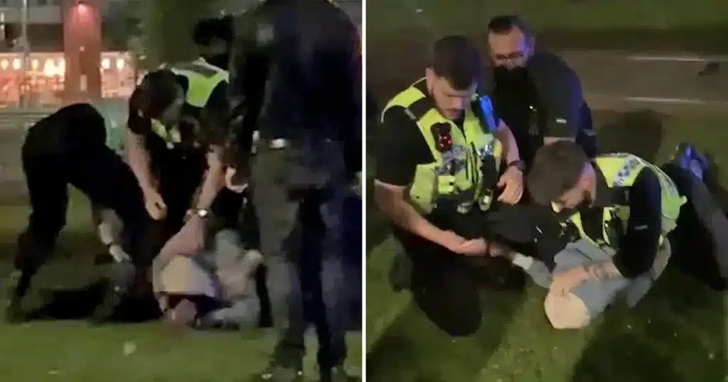 Manchester Police Filed punching man