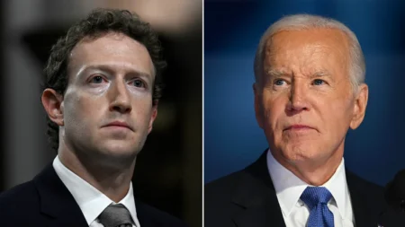 Mark Zuckerberg CEO of Meta and President Biden Getty Images
