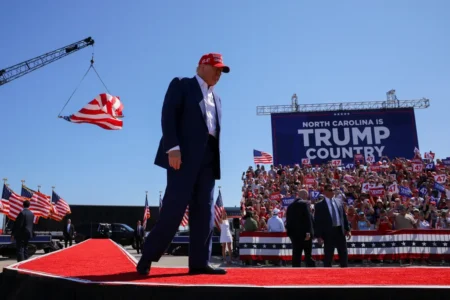 Republican presidential nominee Donald Trump spoke at a campaign rally in Wilmington North Carolina Saturday promising to supporters that he will end sanctuary cities across the country