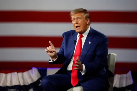 The stock price of former President Donald Trumps media company rose by more than 7 during Mondays trading session on Wall Street