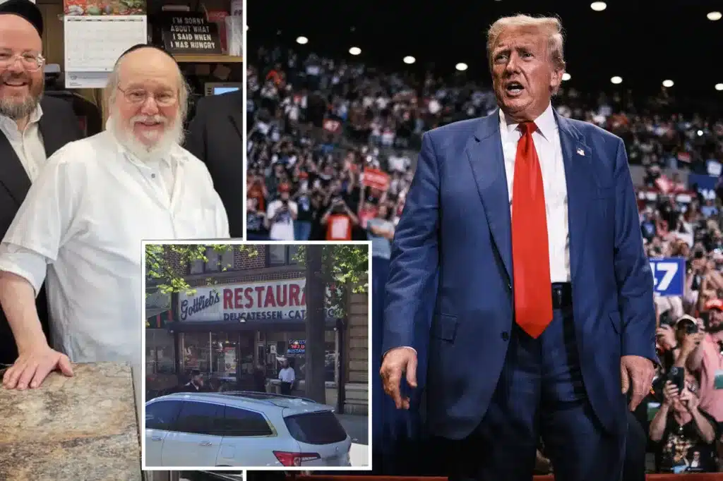 Trump Appearance at NYC Kosher deli M10news