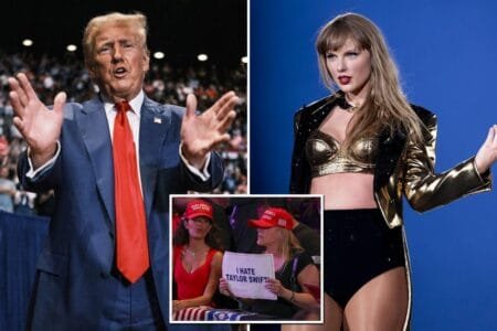 Former President Donald Trump says he “hates” Swift after her endorsement of Harris. Stephen Yang for the New York Post