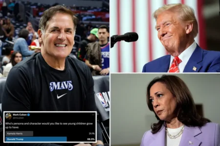 Trump won with 689 of the vote while Harris only got 311 of the vote
