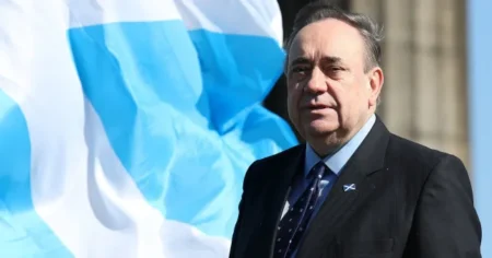 Alex Salmond had just given a speech when he died (Picture: Andrew Milligan/PA)