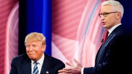 In the final days of the presidential race Trump has begun referring to CNNs Anderson Cooper by a womans first name