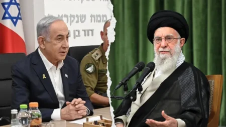 Israeli Prime Minister Benjamin Netanyahu during his telephone call with President Biden earlier this month where Israels response to Iran was reportedly discussed Israeli Prime Ministers Office