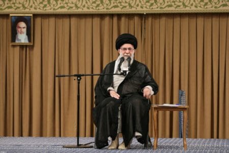 Irans Supreme Leader Ayatollah Ali Khamenei speaks during a meeting in Tehran