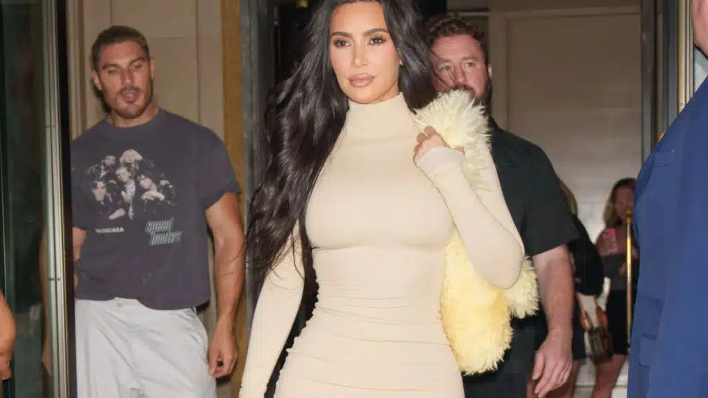 Kim Kardashian appears to have revered back to a pre-Kayne West fashion style in recent outings. Pictured in August in New York Credit: Getty