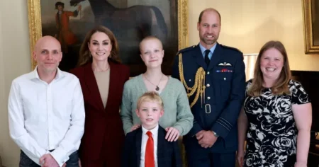 Liz and her family met the Prince and Princess of Wales (Picture: Kensington Palace)