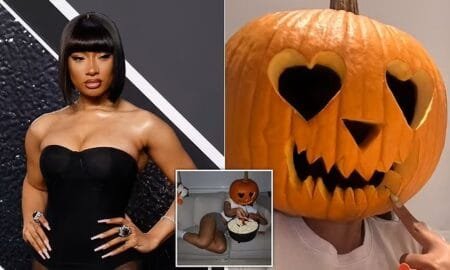 Megan Thee Stallion Kicks Off Halloween Tradition with Pumpkin Head Photos Confirms Romance with NBA Star Torrey Craig