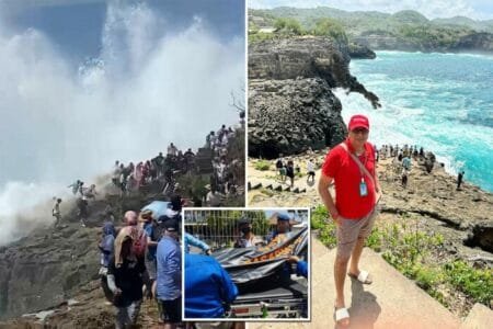Nilesh Mukhi was killed when a giant wave hit him and his wife while they took a picture at Angels Billabong in Bali
