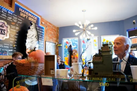 President Biden asked for chocolate chip ice cream Tuesday in Baltimore but was told the shop had none available