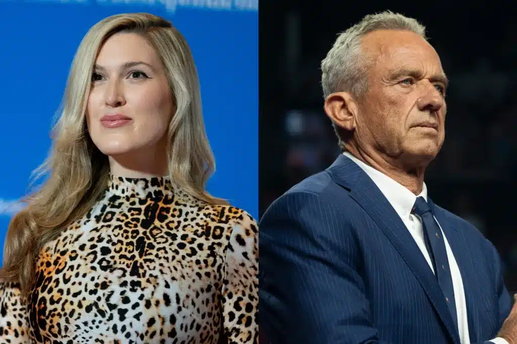Left: New York Magazine reporter Olivia Nuzzi. Right: Robert F. Kennedy Jr. STEFANI REYNOLDS/AFP/Getty Images; Rebecca Noble/Getty Images