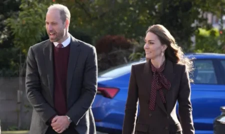 The Prince and Princess of Wales arrive for a visit to Southport Community
