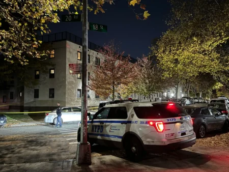 A 64 year old woman told cops she jumped from a third floor window because her son threatened her