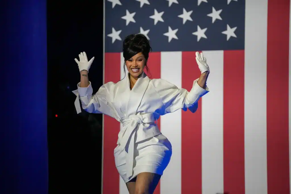 Cardi B slammed Elon Musk for calling her a puppet following her speech at Kamala Harris rally in Milwaukee on Friday