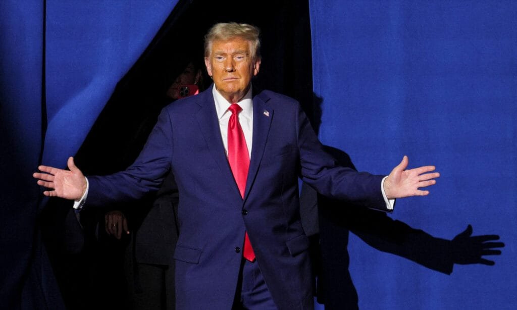 Republican presidential nominee and former US President Donald Trump campaigns in Pennsylvania