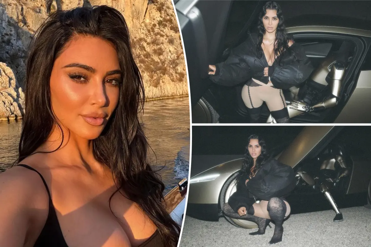 Kim Kardashian did not receive payment for a photo shoot she did with a Tesla robot, her rep claims.