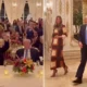 The president elect and Elon Musk were filmed throwing the dance moves as they sat around a roped off table at Trumps Mar a Lago estate Thursday night