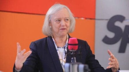 US Ambassador to Kenya Meg Whitman during a radio interview at Spice FM on May 15 2024