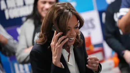 WASHINGTON DC NOVEMBER 05 Democratic presidential nominee Vice President Kamala Harris