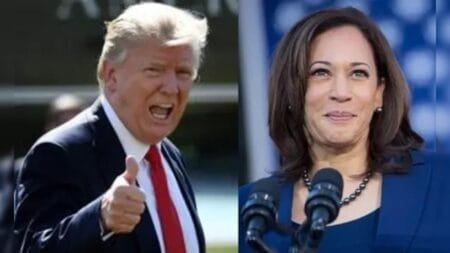kamala harris takes 4 point overall lead against donald trump in new polling average218481987612767722jpg