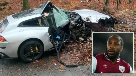 Antonio was rushed to hospital after his Ferrari crashed during Storm Darragh